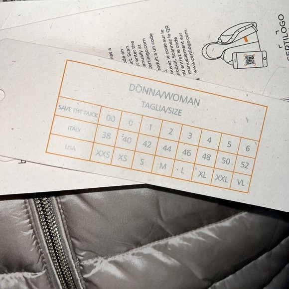 NEW Save The Duck Women M CINDY Puffer Vest Khaki Beige Thin Ultra Light NWT - Picture 9 of 11